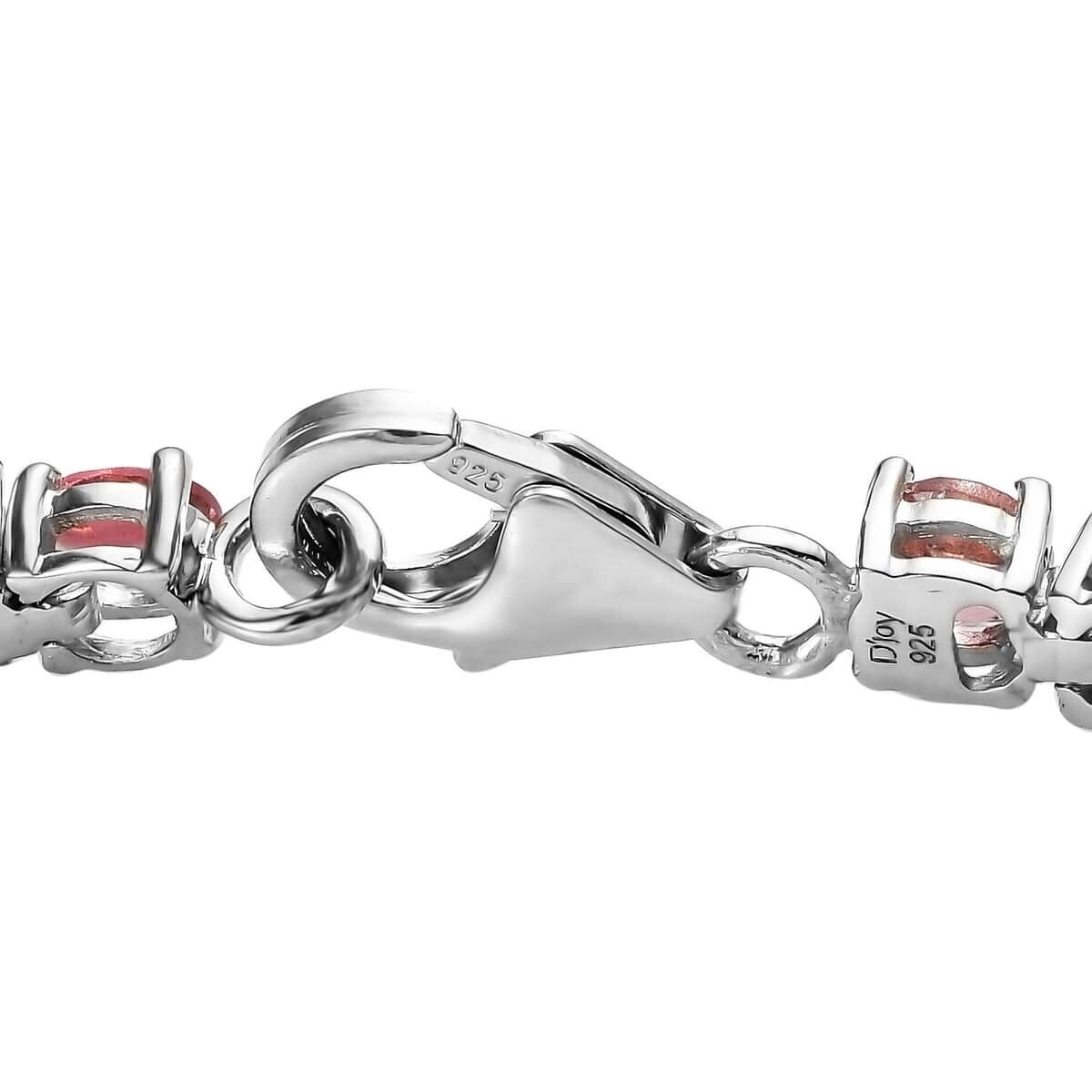 Multi-Tourmaline Tennis Bracelet in Platinum Over Sterling Silver (6.50 In) 8.50