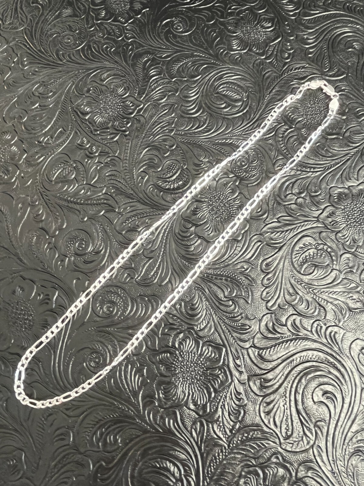 Super Nice 925 Silver Plated Figaro Chain Necklace 4mm 22″ Fast Free Shipping