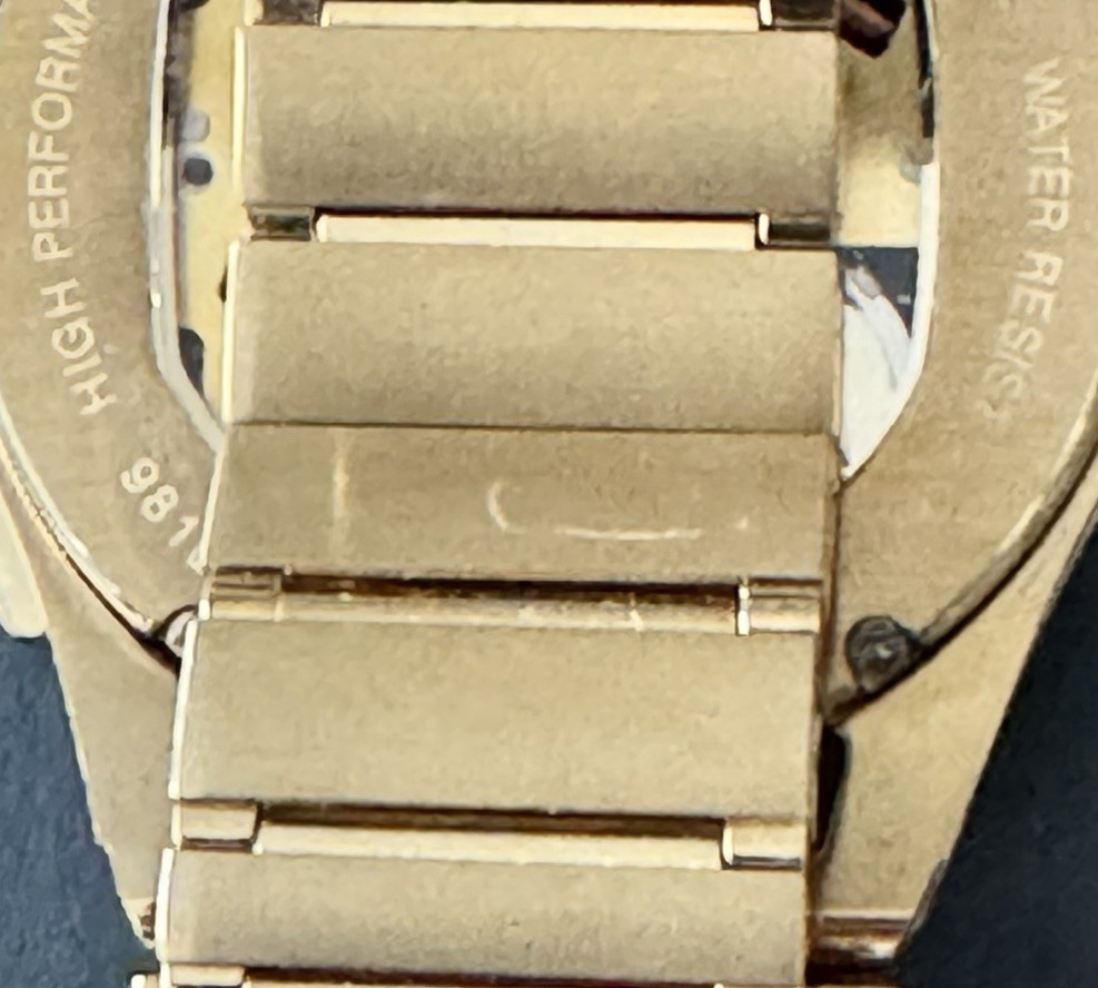 Bulova Curv Black Dial Men’s Watch – 97A144 Gold Tone Stainless