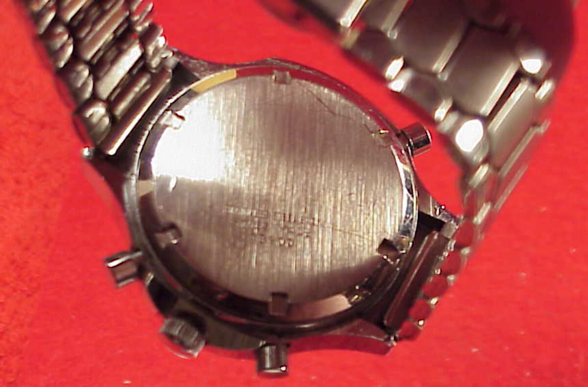 VINTAGE 45MM ILONA CHRONOGRAPH WRISTWATCH 1975 2 SWEEP HANDS MIN HOUR REGISTERS