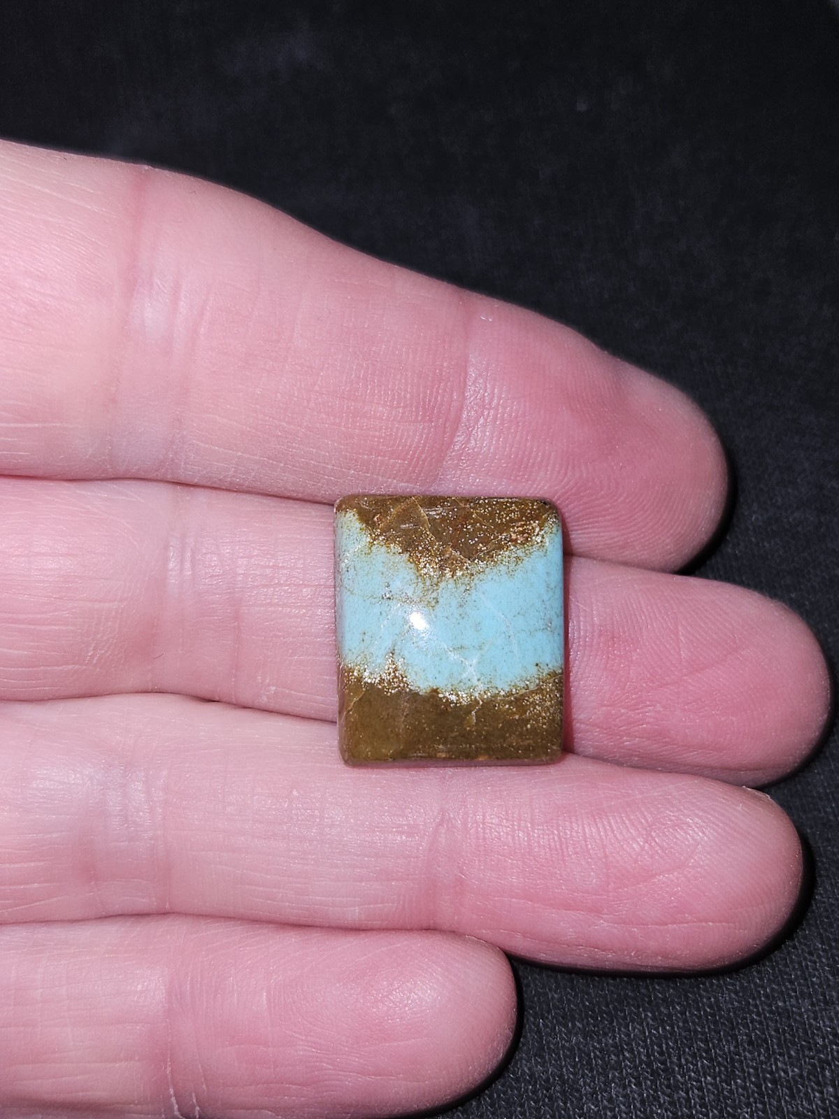 Sweet Cerrellos Turquoise Rectangles – Backed – 7 Pieces – 94.60 carats total