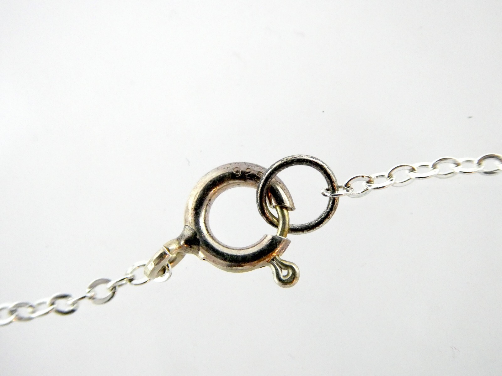 Sterling Silver Pale Blue Five Pearl Chain Bracelet 925 7 Inches Long 2.4 Grams