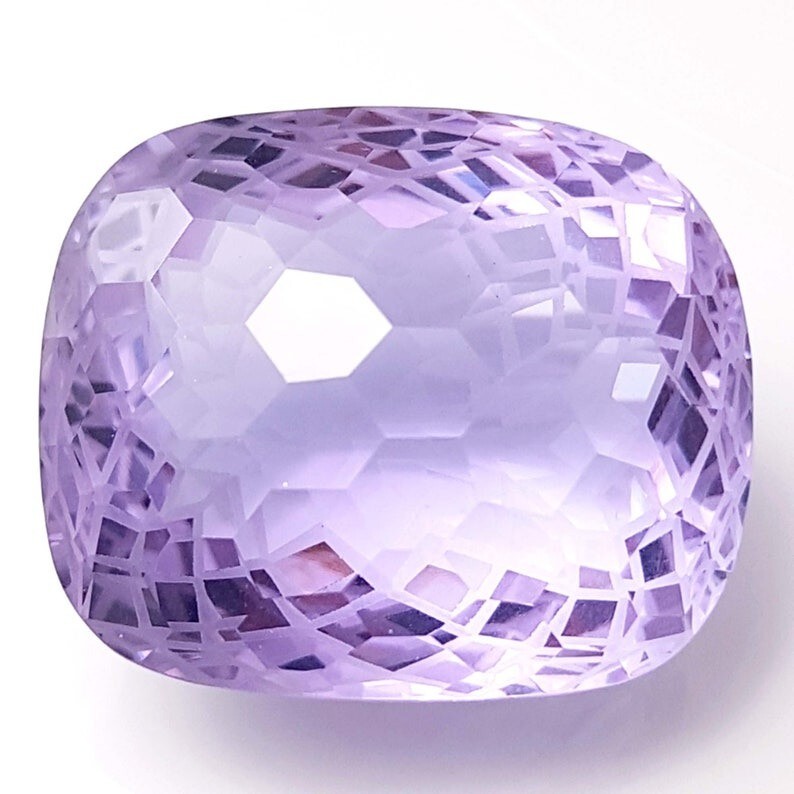 Cushion Cut Kunzite 95.56 CT Natural Purple-Pink Color Loose Gemstone Faceted