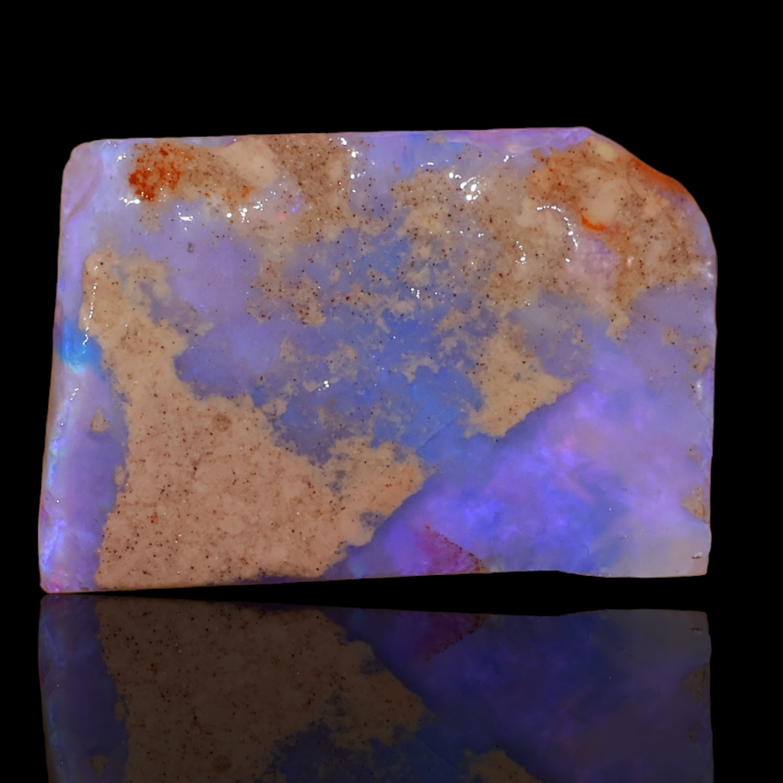 13.90 Cts Natural Fire Opal Rough Semiprecious Earrings Making 21x14x5 mm
