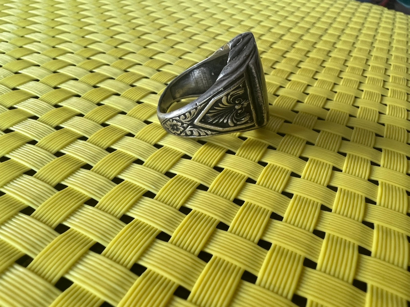 Malcolm X stainless steel ring for men. Size 9.5 Sometimes described as Turkish