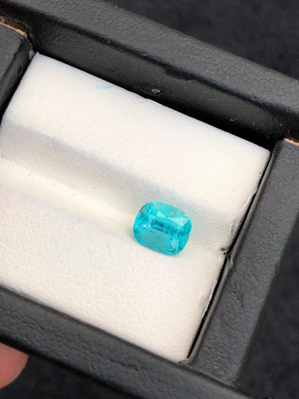 1.51 CT Natural Cut Apatite cushion shaped loose gemstone from Brazil.