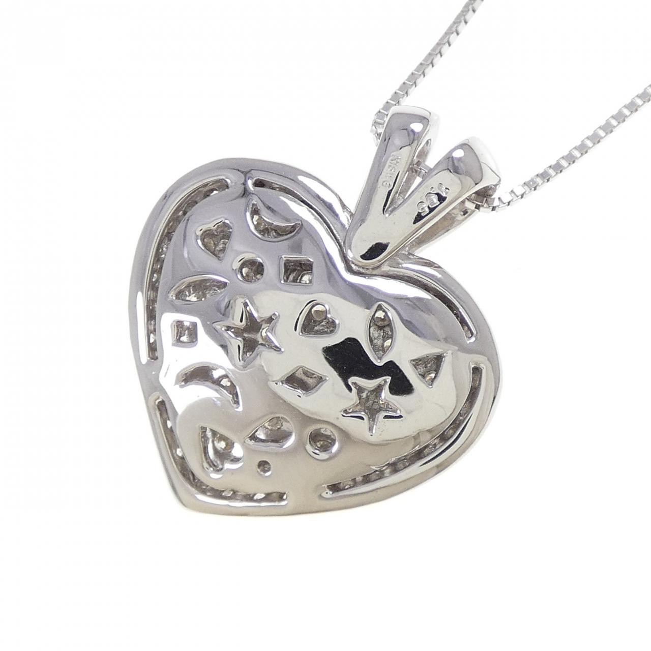 Authentic K18WG Diamond Necklace 1.55CT #270-004-157-8015