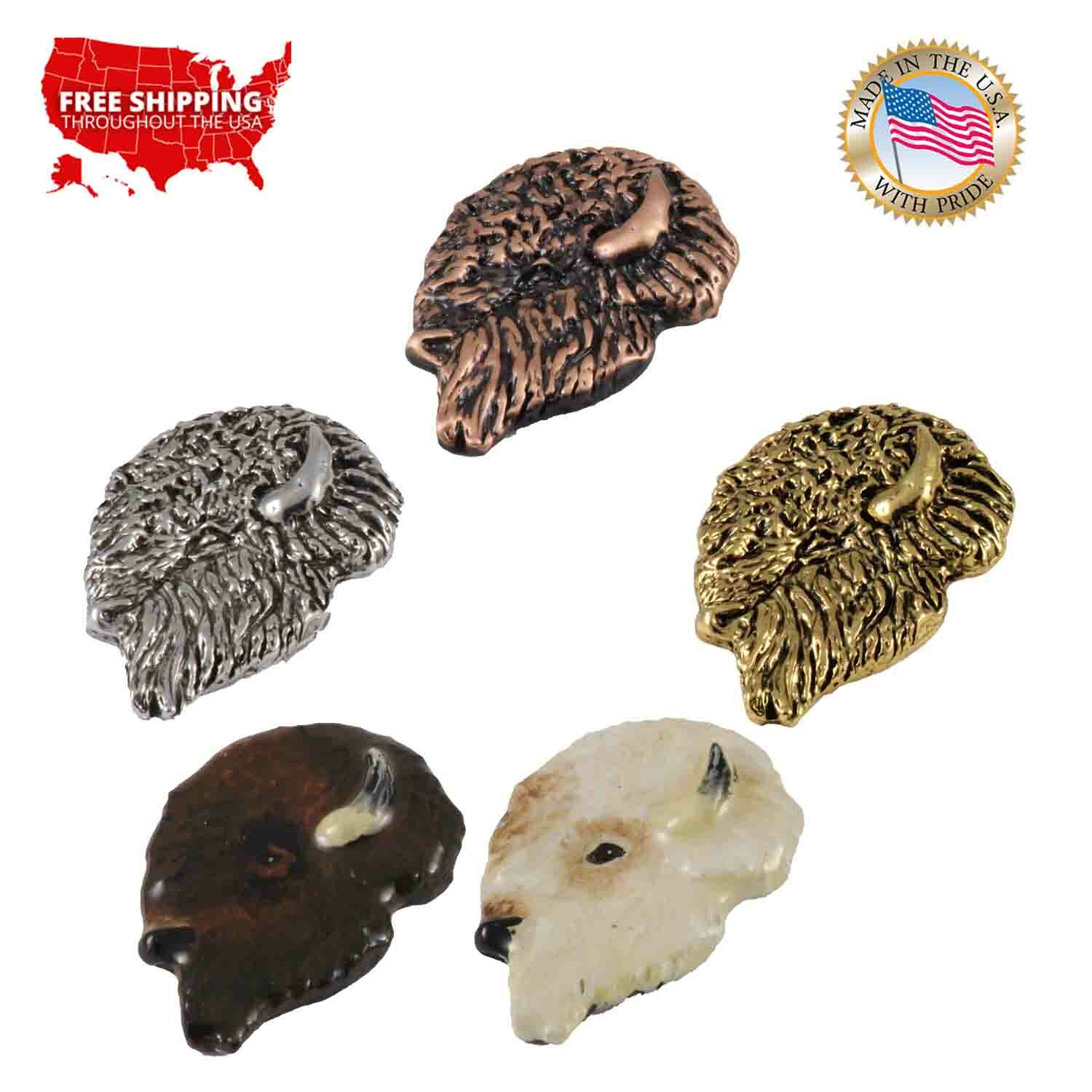 Creative Pewter Designs Bison Buffalo Lapel Pin or Magnet, M030