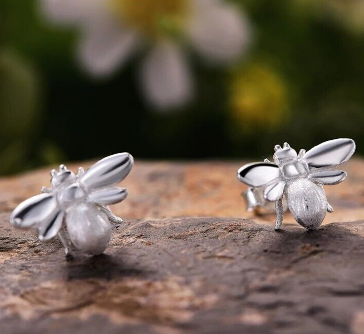 Honeybee Stud Earring’s Unique Earring’s For Valentine Gifts 925 Silver Plated
