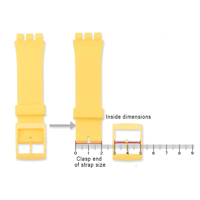 10PCS 16mm 19mm 20mm Colorful Plastic Watch Band Strap Pin Buckle For Swatch