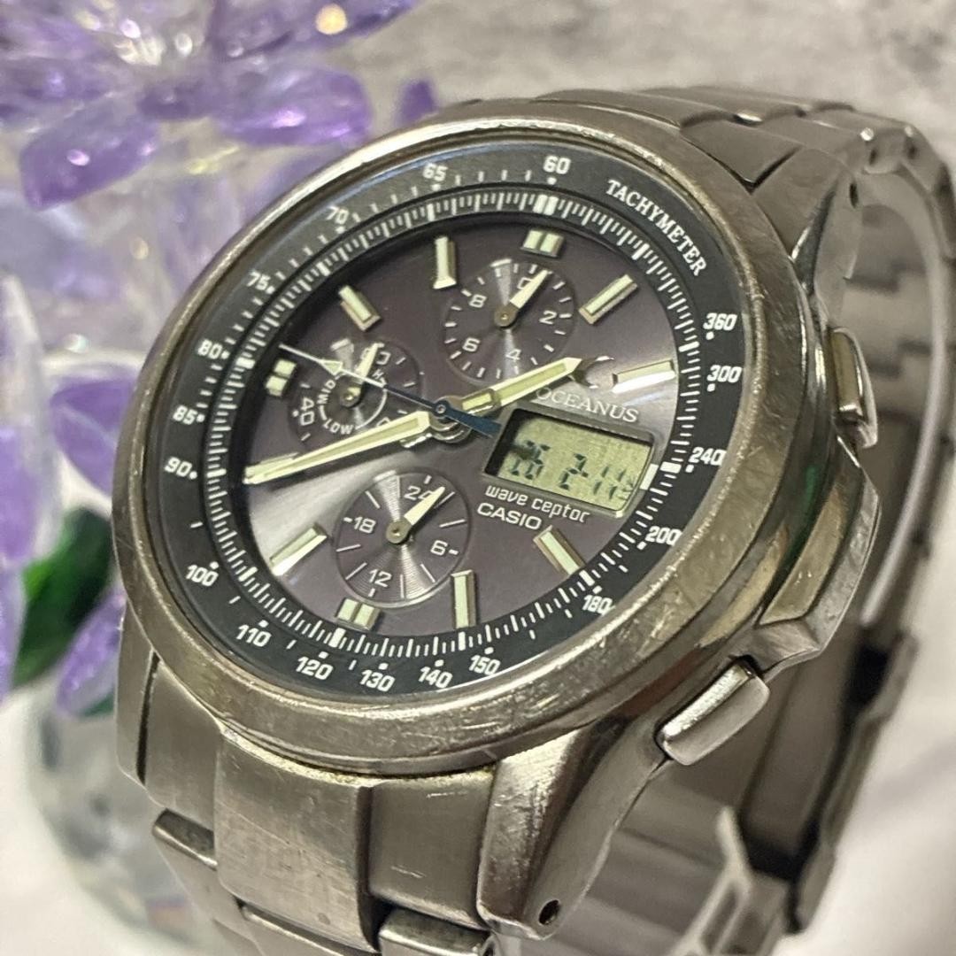 Casio Oceanus OCW-500TDJ Solar Radio Titanium Mens Watch Japan Import Exc