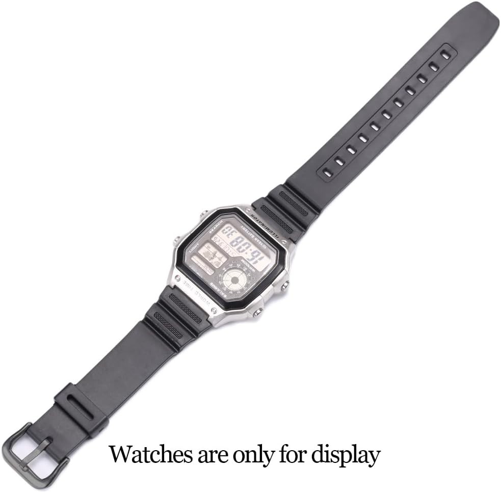 Comfortable Natural Resin Watch Strap with Stainless Steel Buckle – 18mm Fit