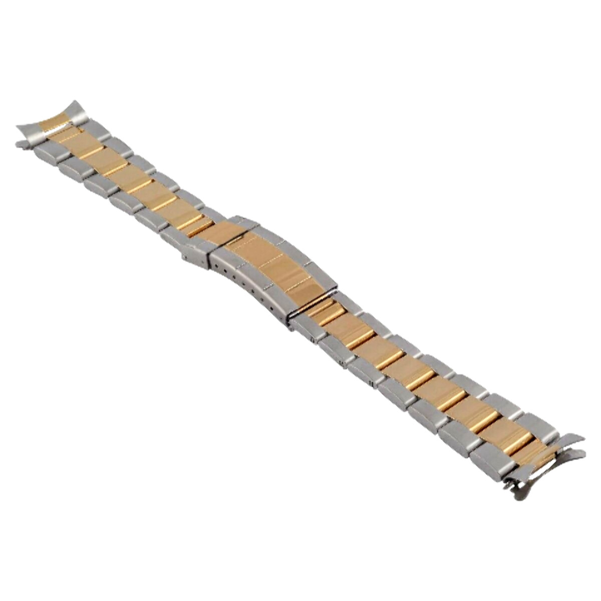 OYSTER WATCH BAND BRACELET FOR ROLEX 1601 1603 1605 16613 GOLD/SS 20MM FLIP LOCK