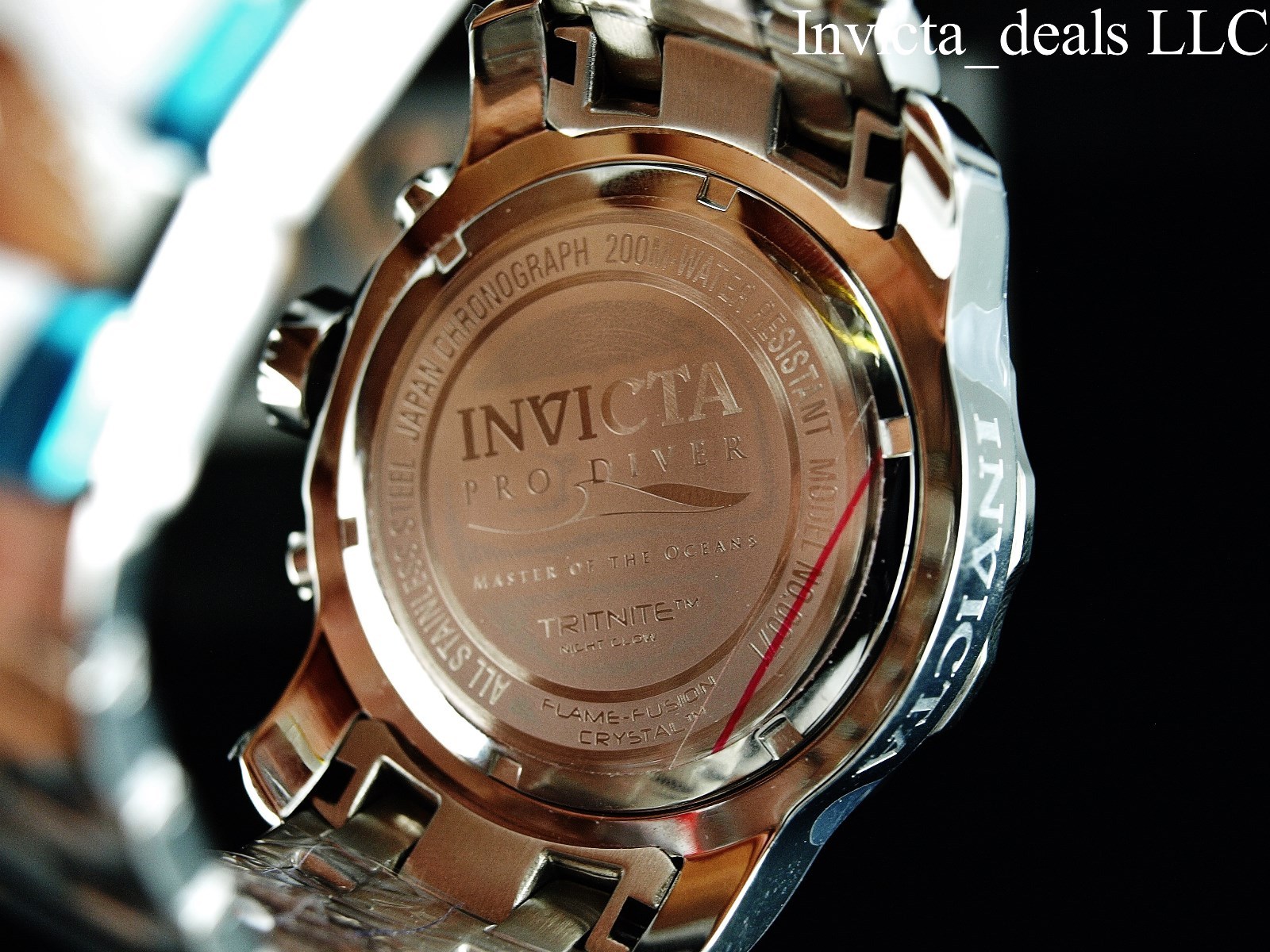 Invicta Men’s 48mm Pro Diver SCUBA Chronograph SILVER DIAL All Silver Tone Watch