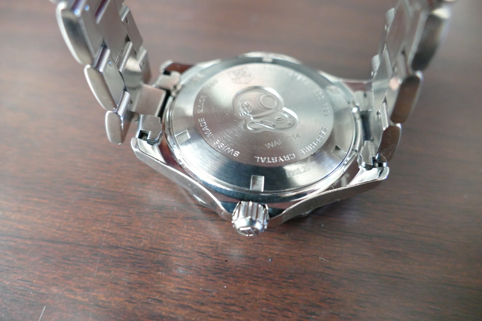 TAG Heuer men black Aquaracer swiss link monza autavia watch 300m WAF1014.BA0822