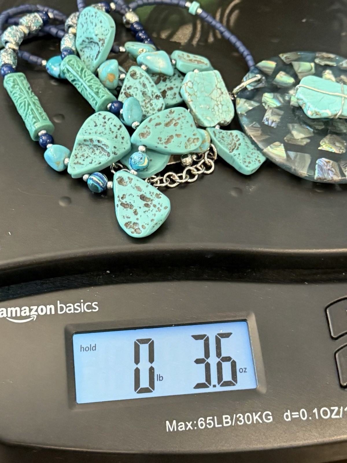 Chico’s Hera Pendant Necklace Turquoise Blue Statement Necklace NEW $55 Mermaid
