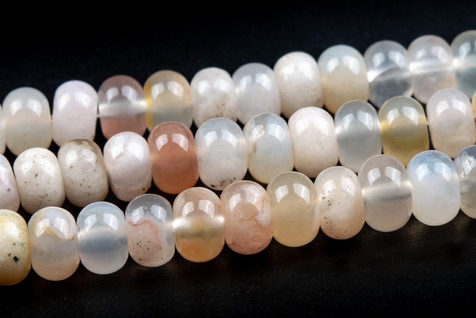 Natural Multicolor Cherry Blossom Agate Beads B Rondelle Loose Beads 6x4MM 8x5MM