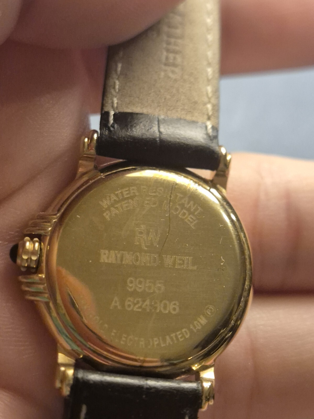Raymond Weil Ladies Leather Strap Watch Vintage 9955 Working