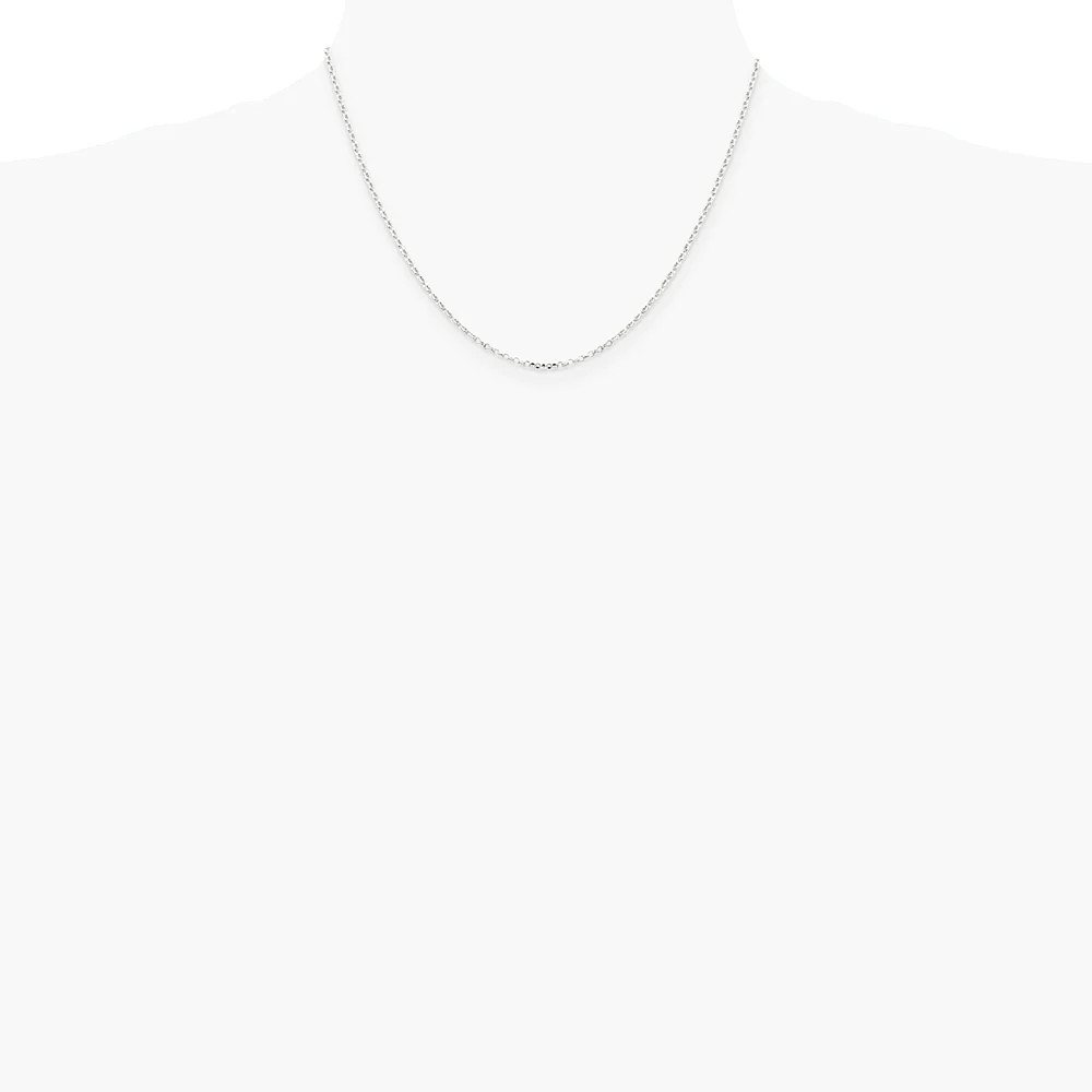 Sterling Silver 1.75mm Diamond-Cut Rolo Cable Chain Necklace 16″-30″