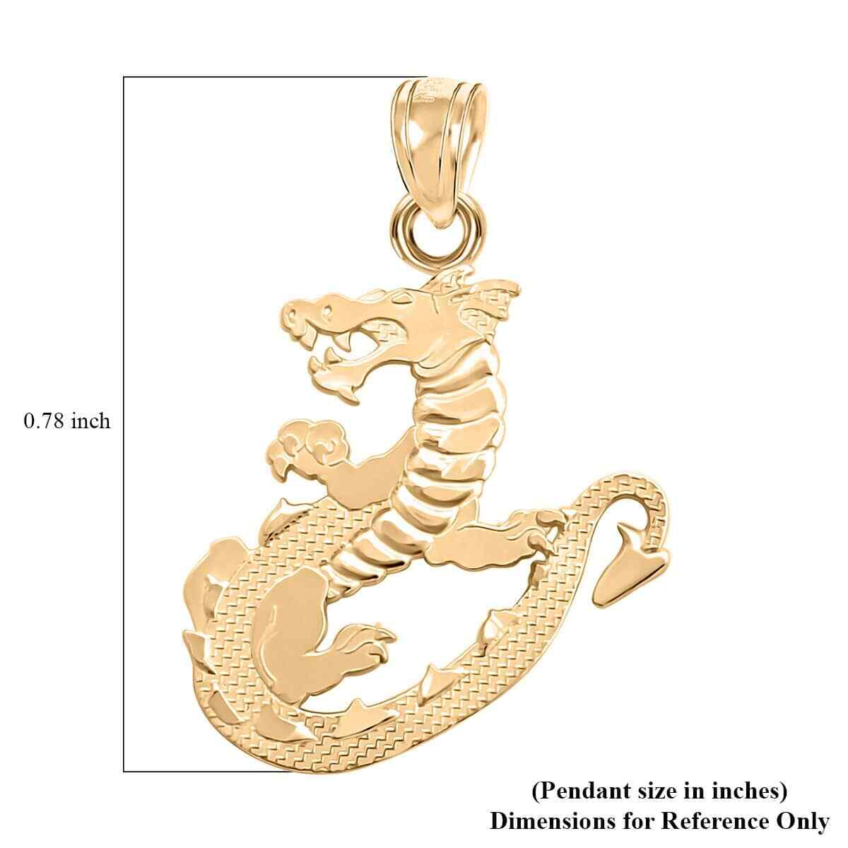 AWESOME!! Made in America 10K Yellow Gold Dragon Pendant 0.70 Grams