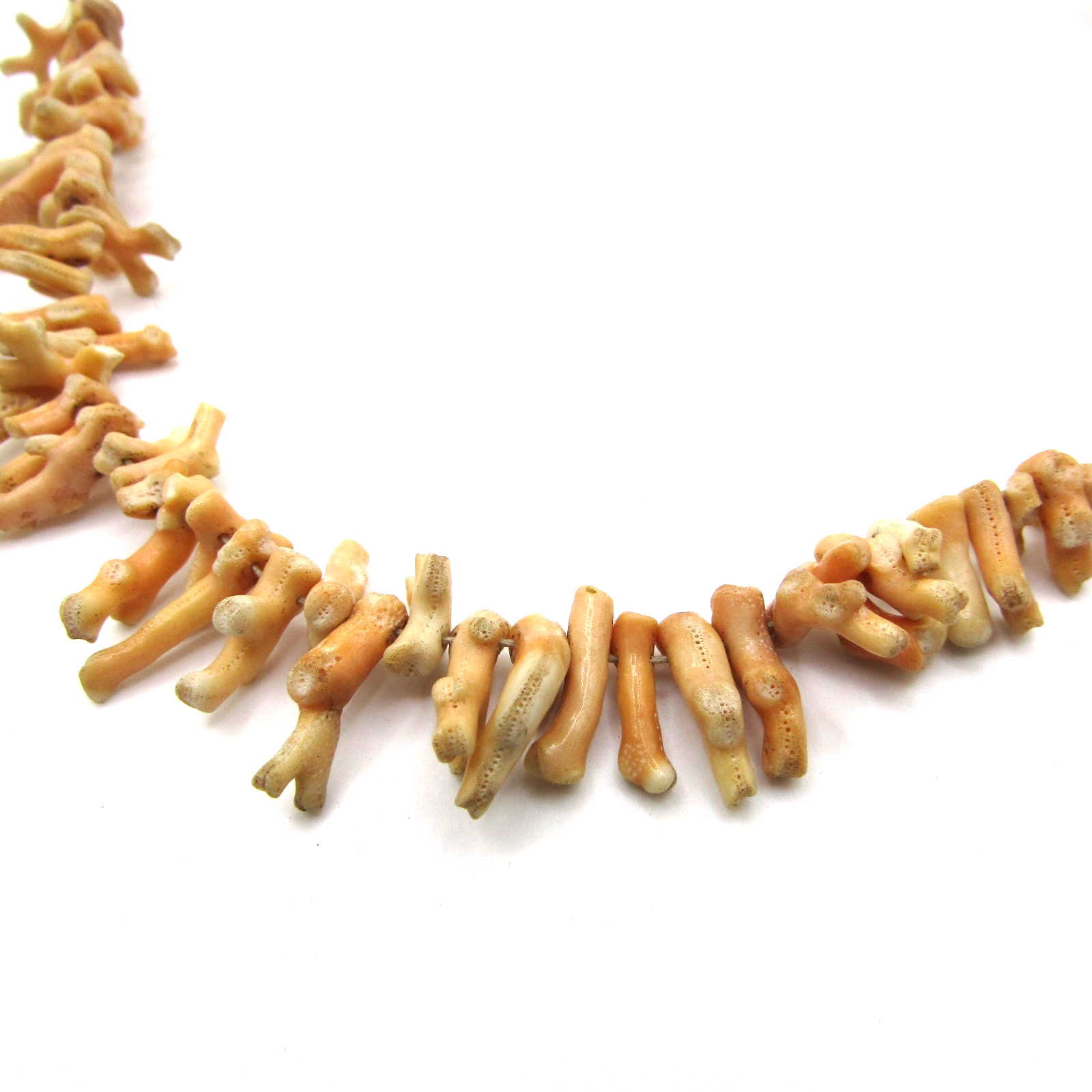 Vintage Unrefined Sea Coral Branch Necklace Strand 5 to 20mm 18 inch