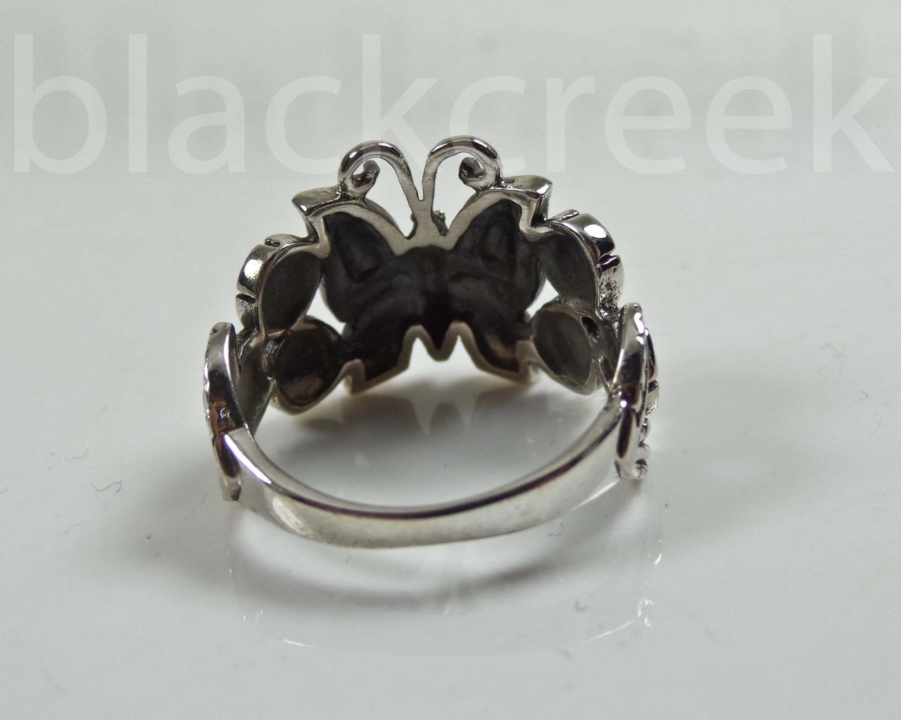 Sterling Silver Lady’s Large Antiqued Butterfly Ring Size 4/5/6/7/8/9/10/11/12