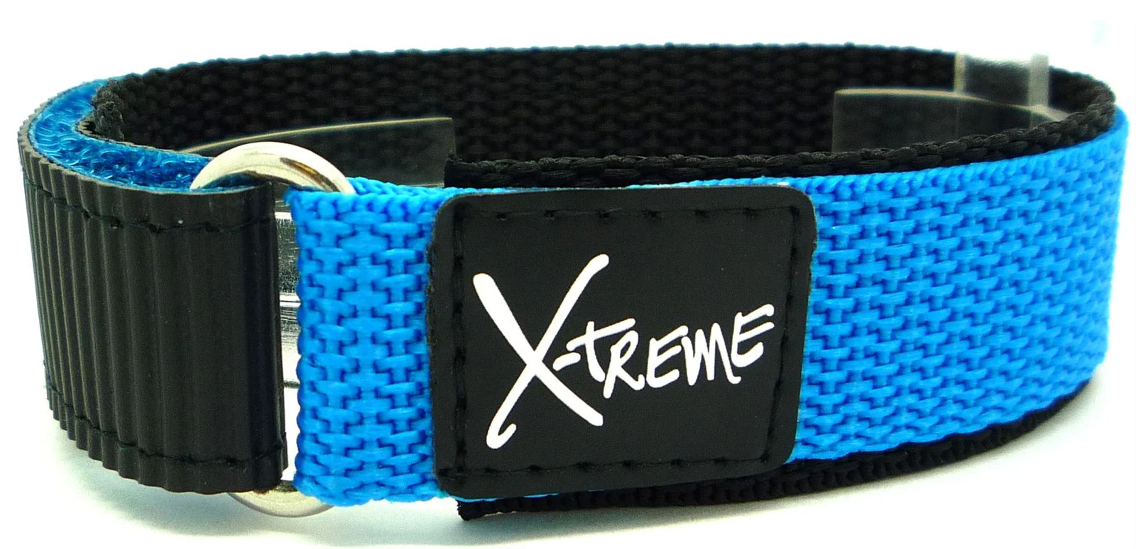 X-Treme 20mm Light Blue Tough Secure Hook & Loop Nylon Watch Band Strap Gents Me