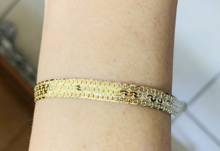 14K Solid Yellow Gold Miami Chain Bracelet 8.25Inches9.05GM0.7x6mm