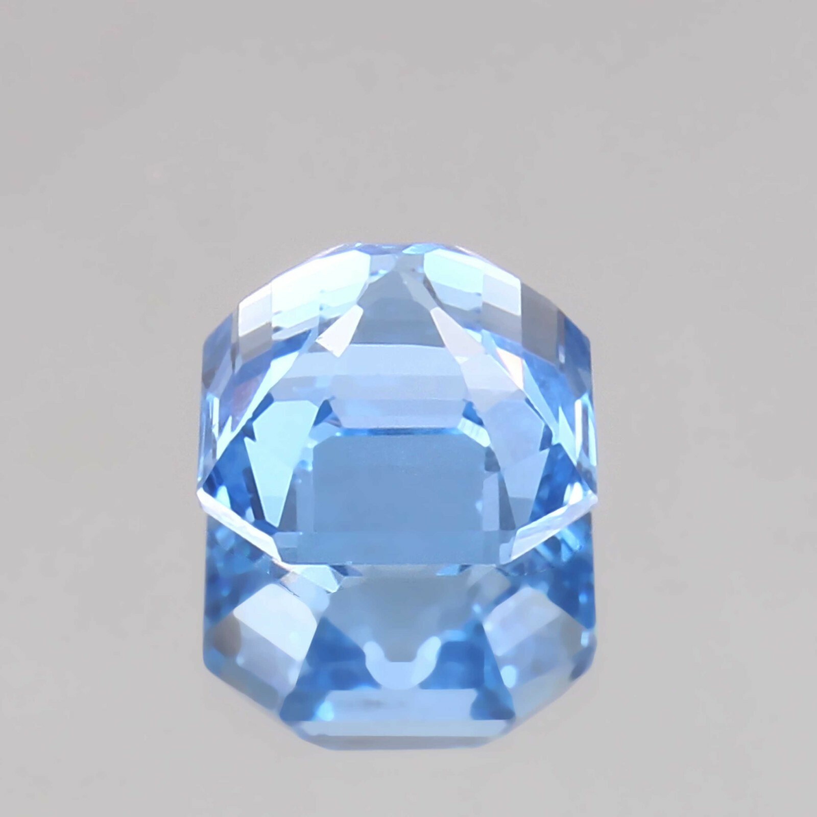 AAA 6.50 Ct Natural Brazilian Swiss Blue Topaz Asscher Cut Loose Gemstone