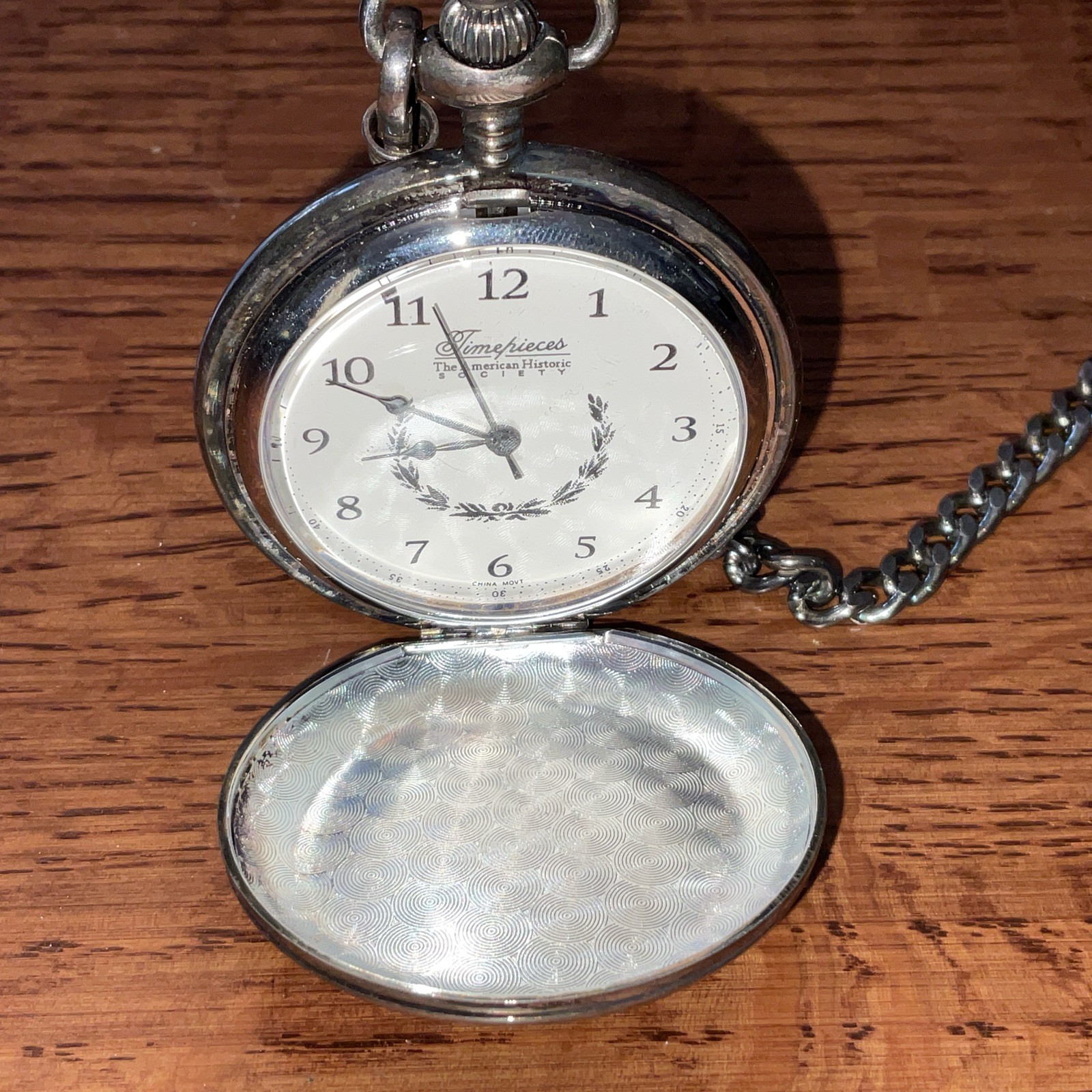 American Historic Society Mechanical Wind Morgan 1881 Dollar Pocket Watch