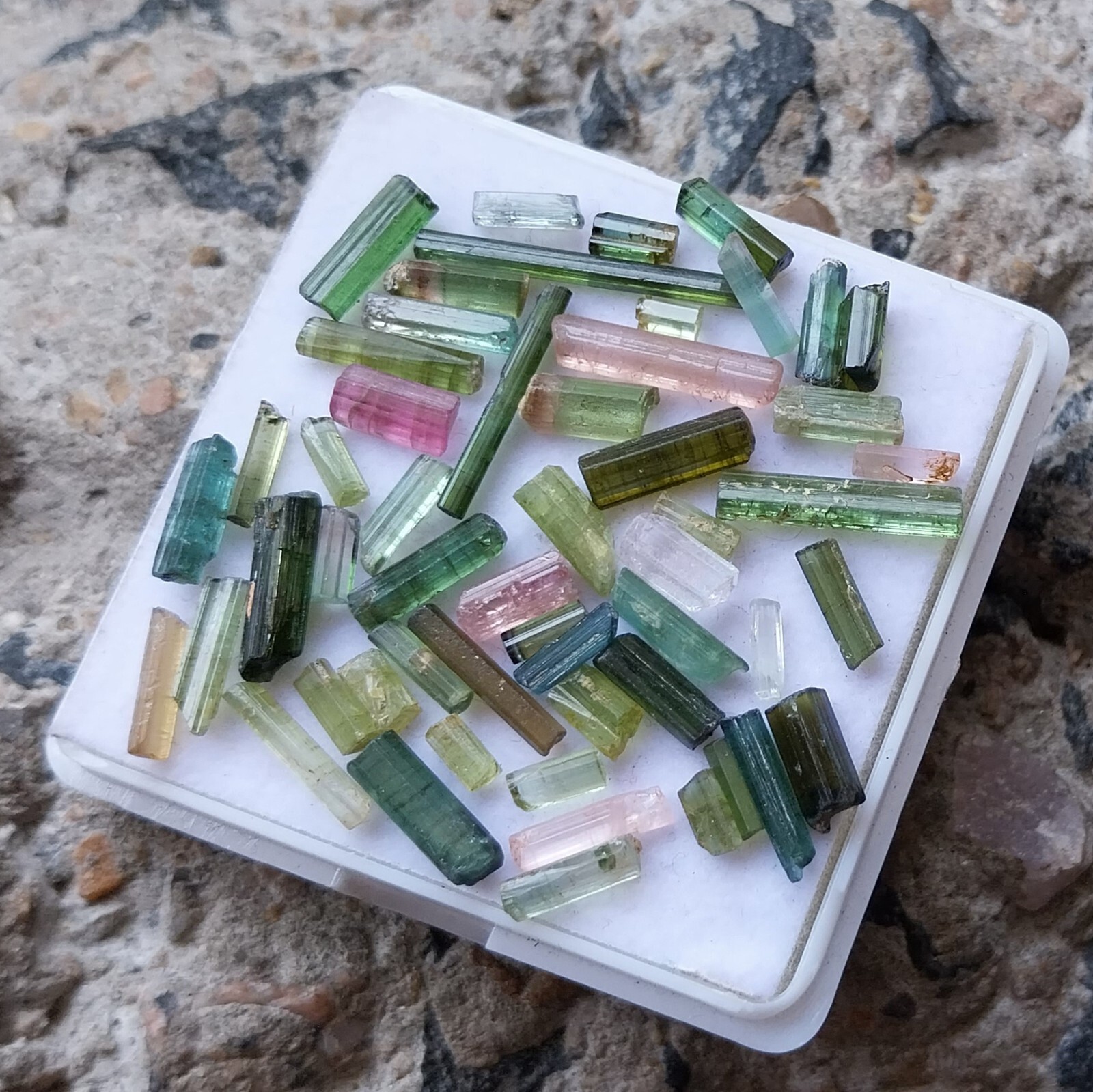 31.5 Carat 5 to 20 MM Natural Multi Tourmaline Stick /Pencil 53 Piece Lot