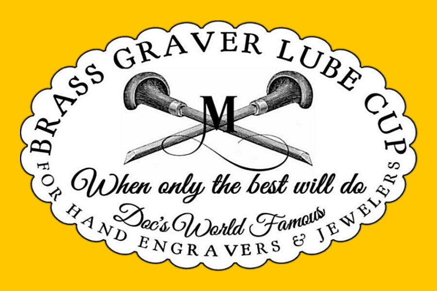 GENUINE ORIGINAL Brass Graver Lube Cup For Hand Engravers & Jewelers NEW! LQQK!