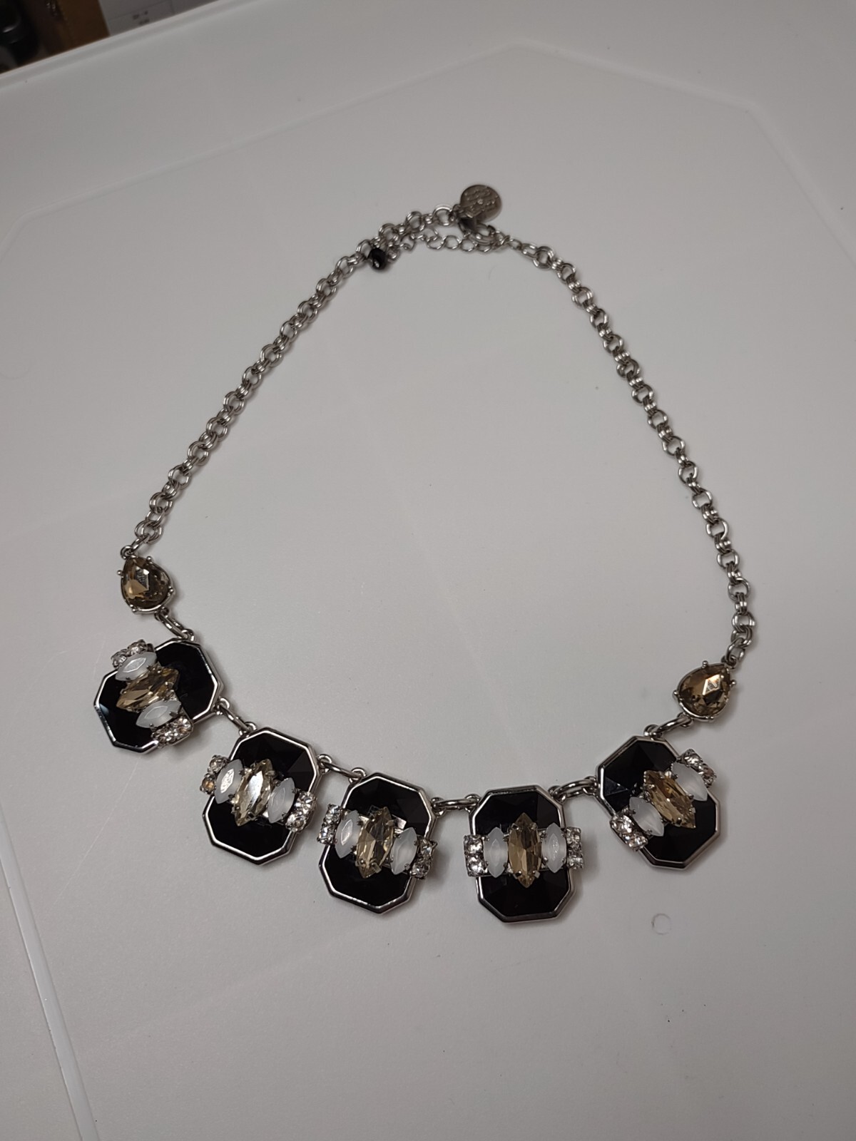 Heavy White House Black Market Necklace Adjustable 18 To 20 Inches Long