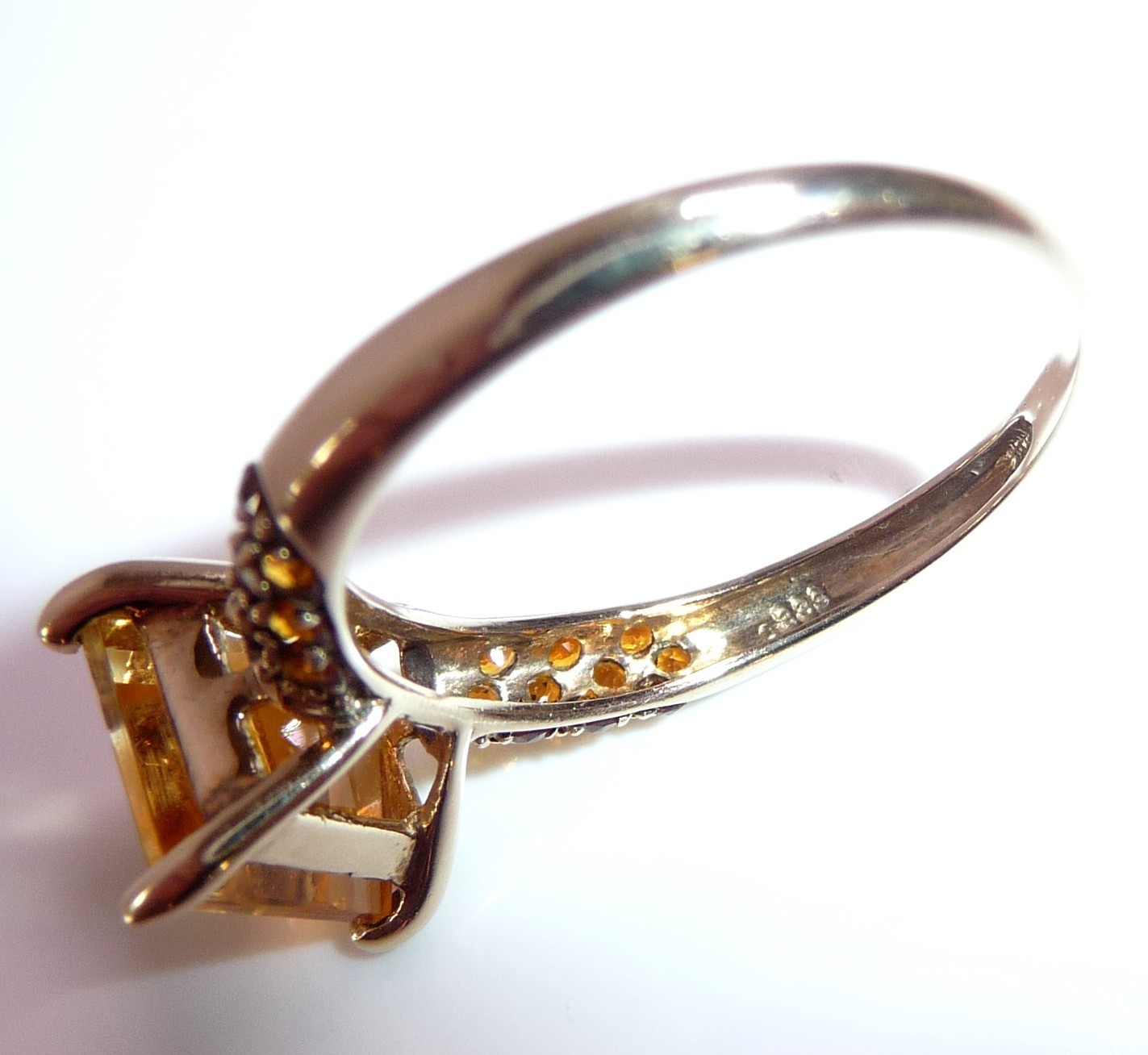 Ring 333 gold yellow gold 3.00ct. Citrine size 63 / 20 mm changeable 2.9g