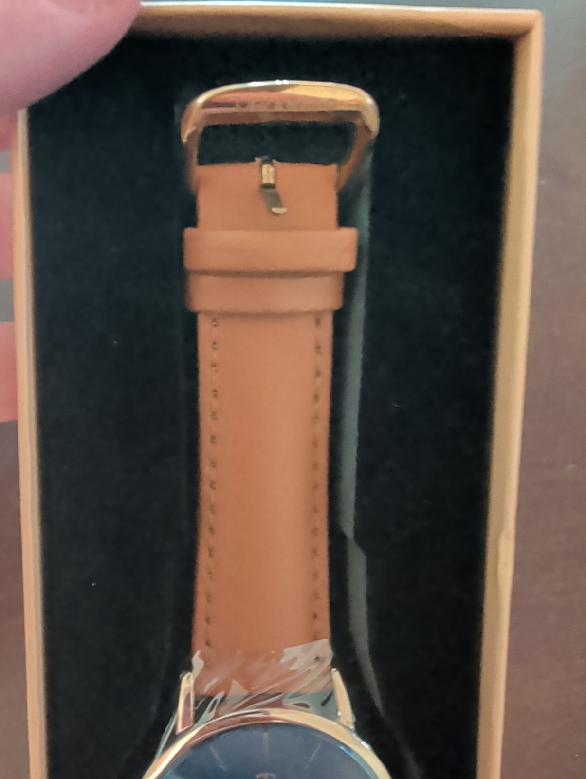 New Lavaredo Ultra Thin Brown/Blue Face Mens Quartz Wristwatch