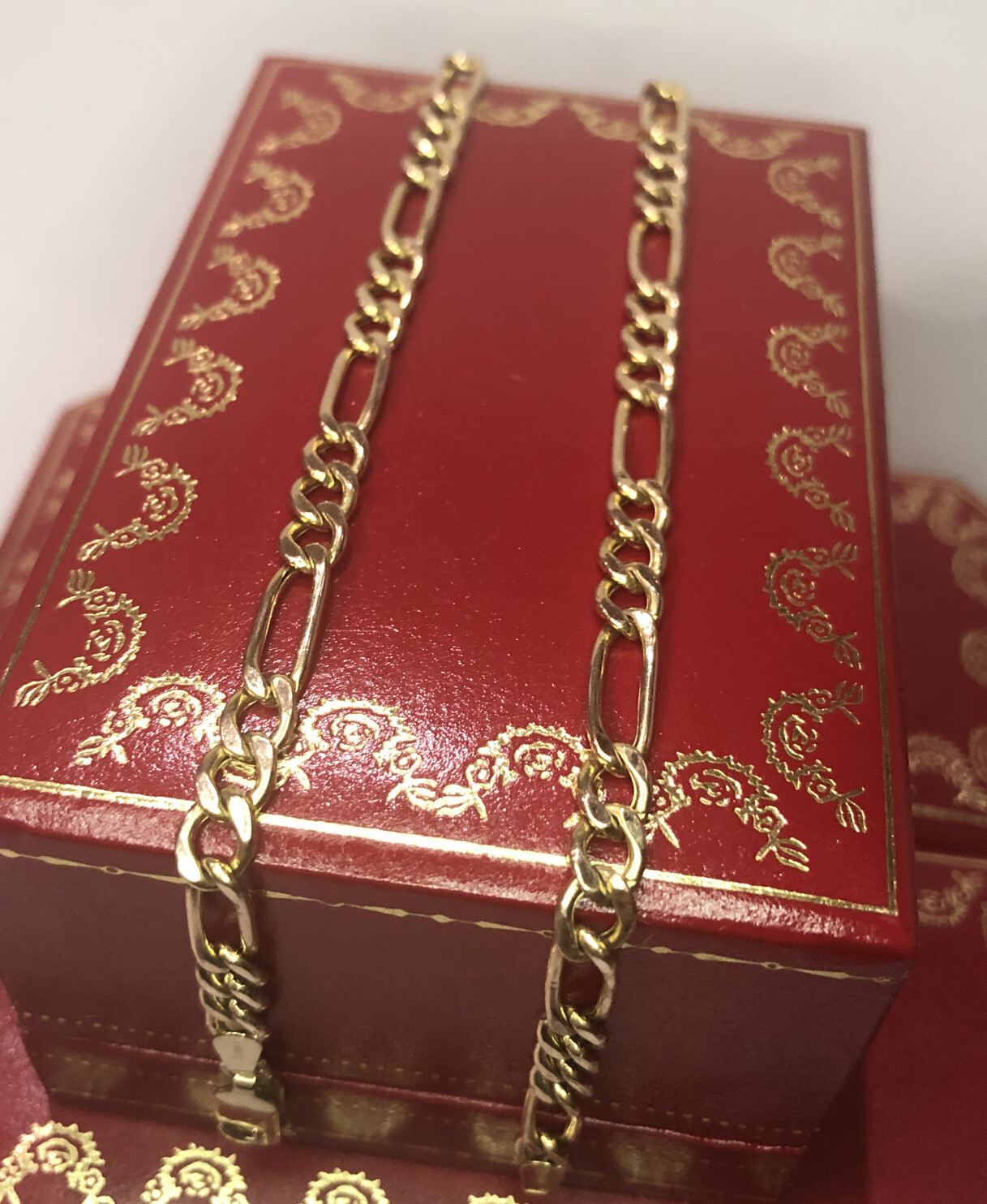🛑 10k Yellow Gold 5M Figaro Cuban Curb Miami Link Italy Chain Necklace 22.5”