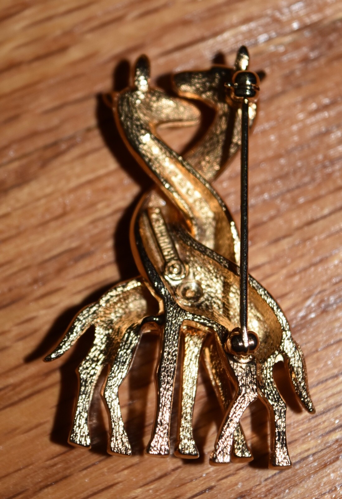 VTG Boucher Giraffe Pin Brooch 2 Giraffes Intertwined Necks Love Numbered