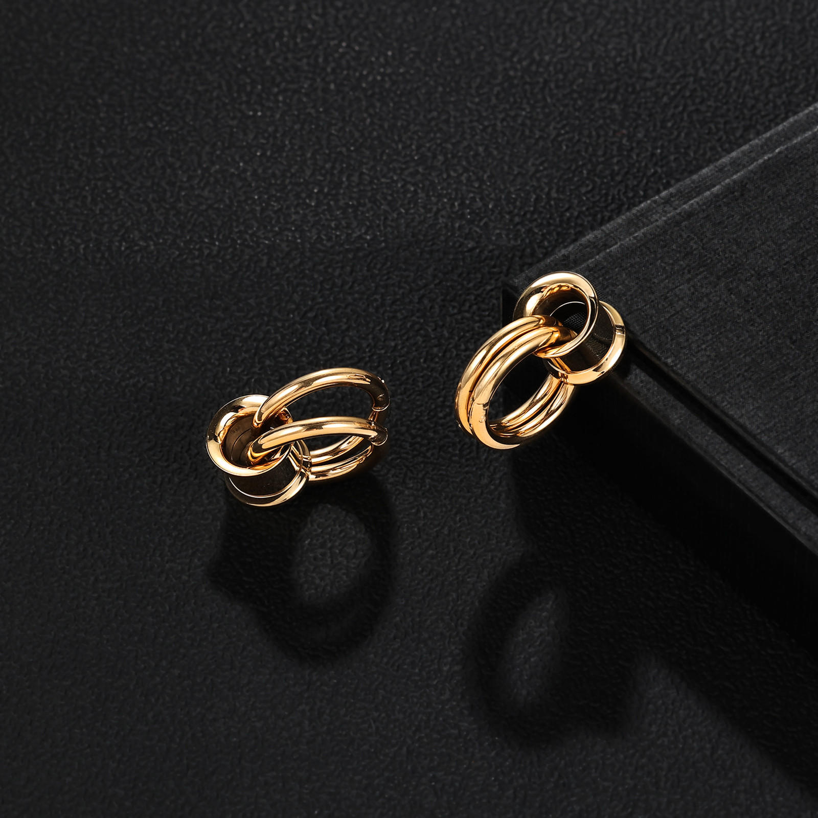 1 Pair Dangle Ear Gauges with Rings Double Flared Ear Tunnels Ear Plugs Expander
