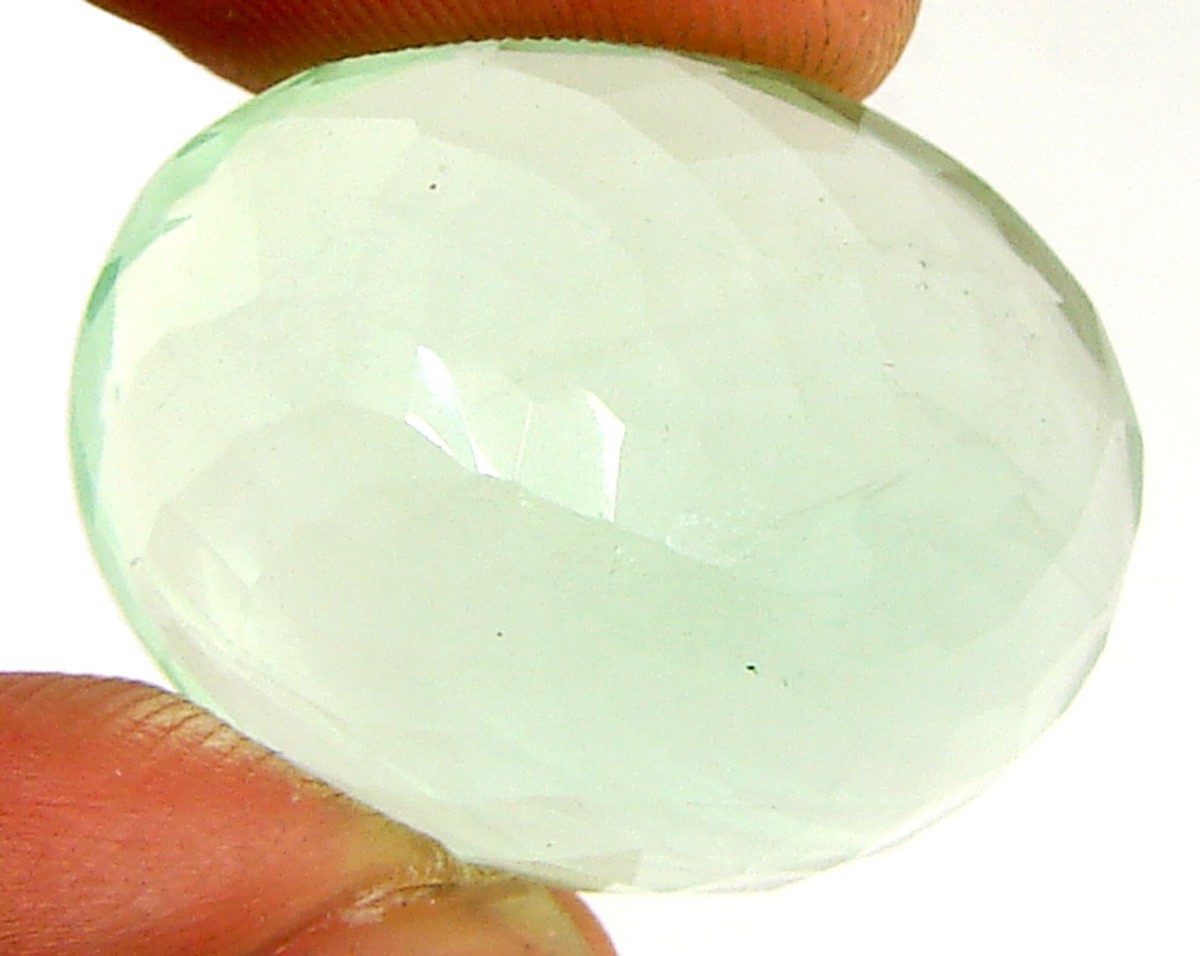 58.85 Ct Natural Green Fluorite Loose Gemstone Oval Cut Wire Wrap Stone – 28270