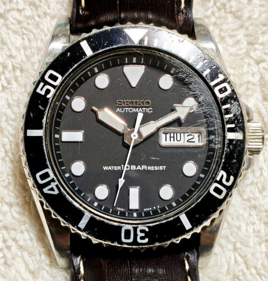 Seiko SKX031 Submariner 7S26-0040 Automatic Diver Black Dial Men’s Watch Japan