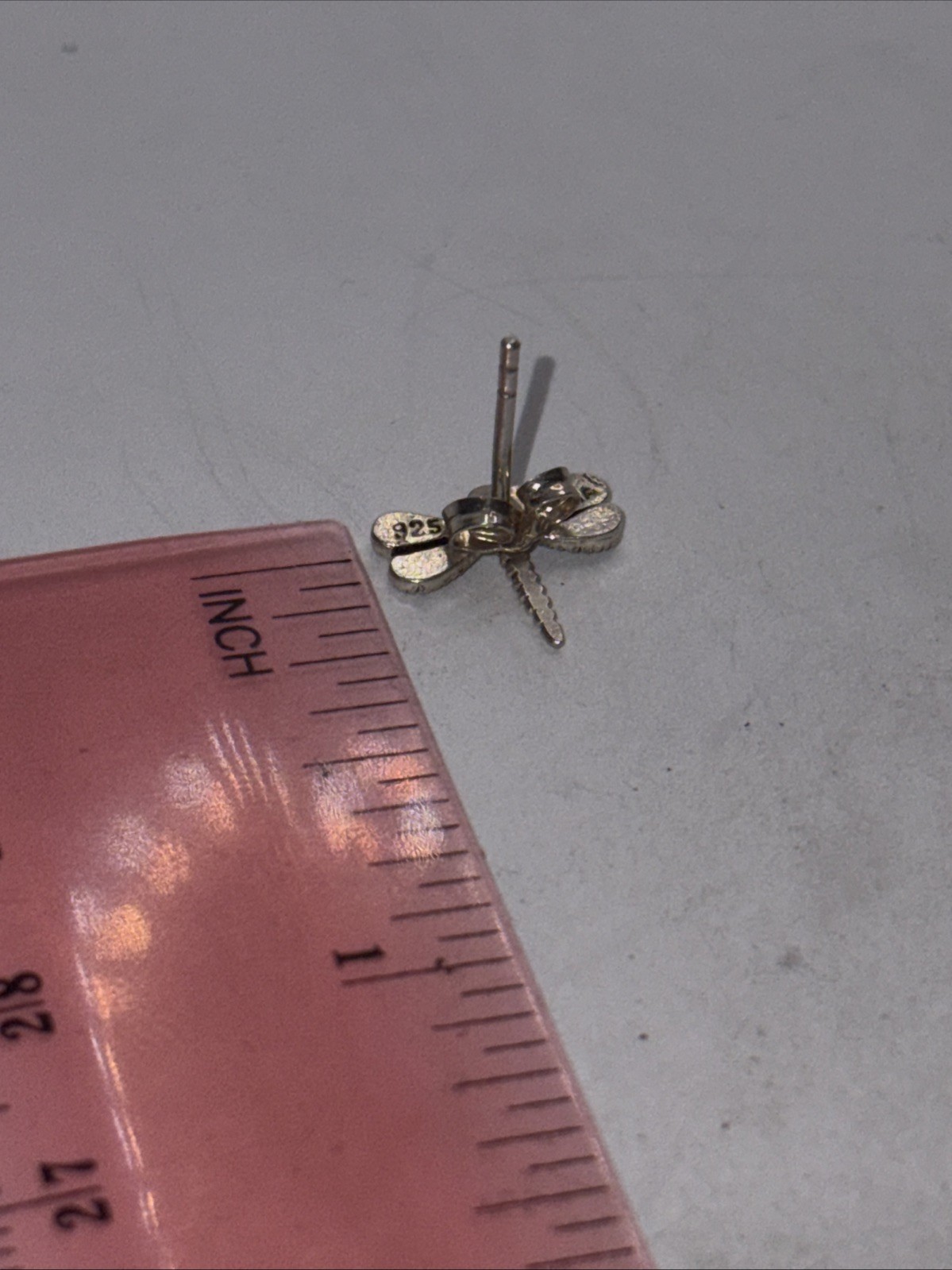 Dragonfly 925 Sterling Silver post Earrings marcasites