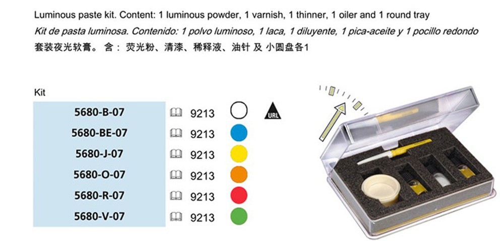 Swiss Bergeon 5680 Watch Luminous Paste Kit for Hands & Dials Refinishing
