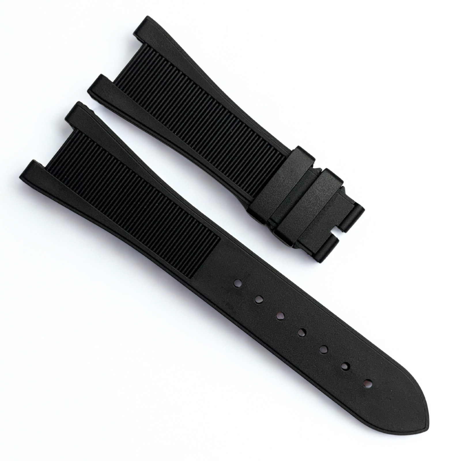 High Quality Rubber Watch Strap Black Color fit to PATEK PHILLIPE 25x18mm