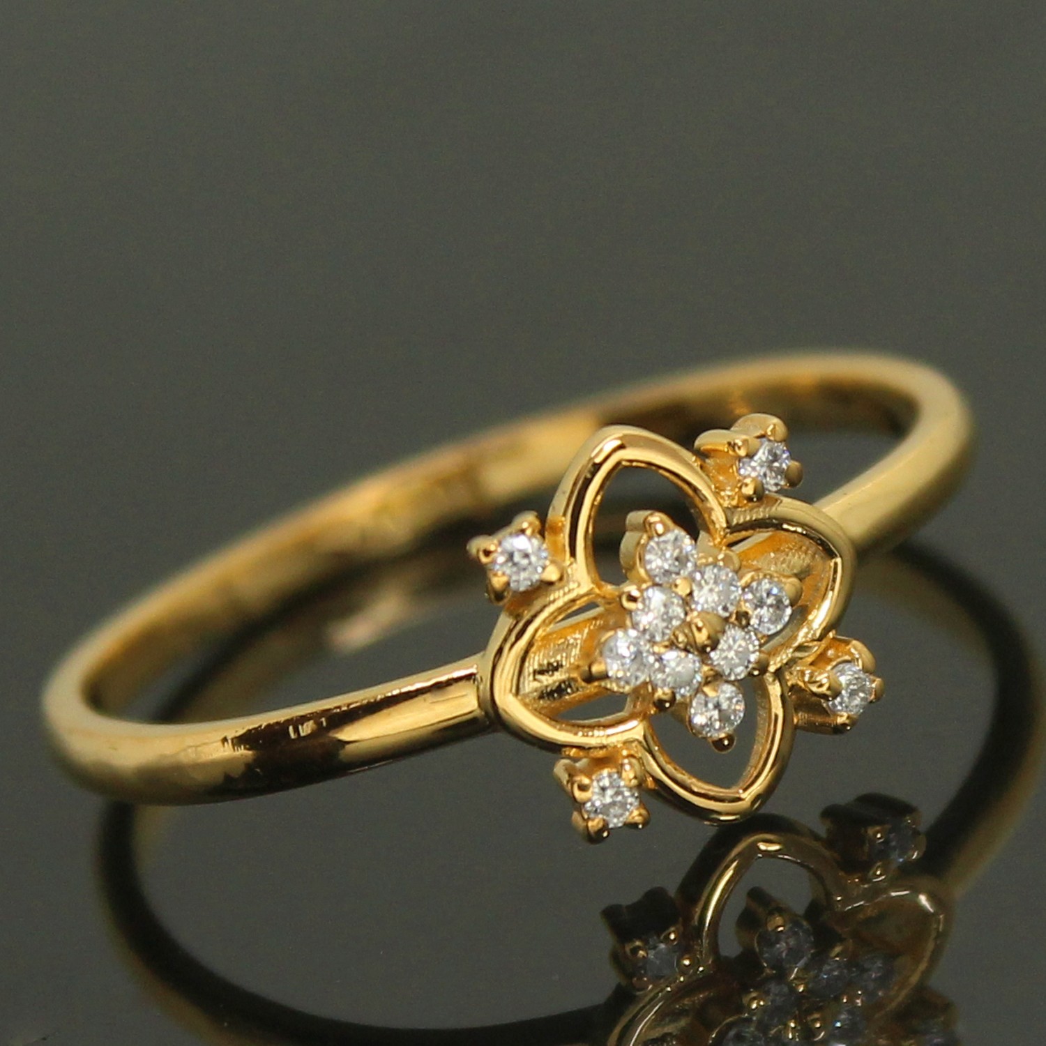 Round Certified VVS1 D Natural Diamond Engagement Cosmos Ring 14K Gold Over