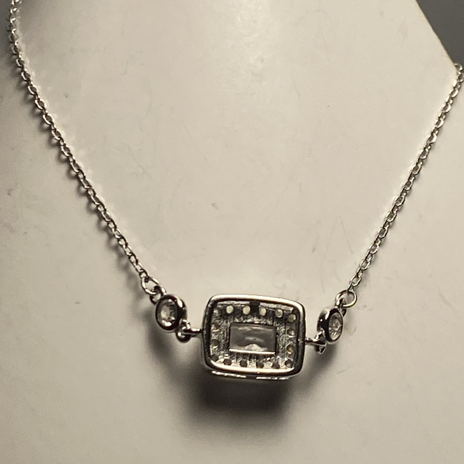 Brand New Cz Baguette Bracelet 925 Sterling Silver Adjustable 6.5” -8”. New