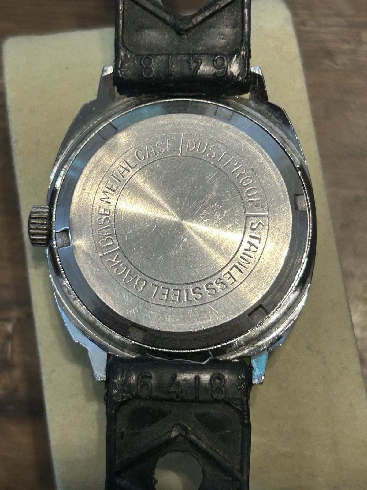 Vintage BOLIVIA Electra 360 DATOMATIC Mens Watch W/ OG Tropical Rally Band Runs