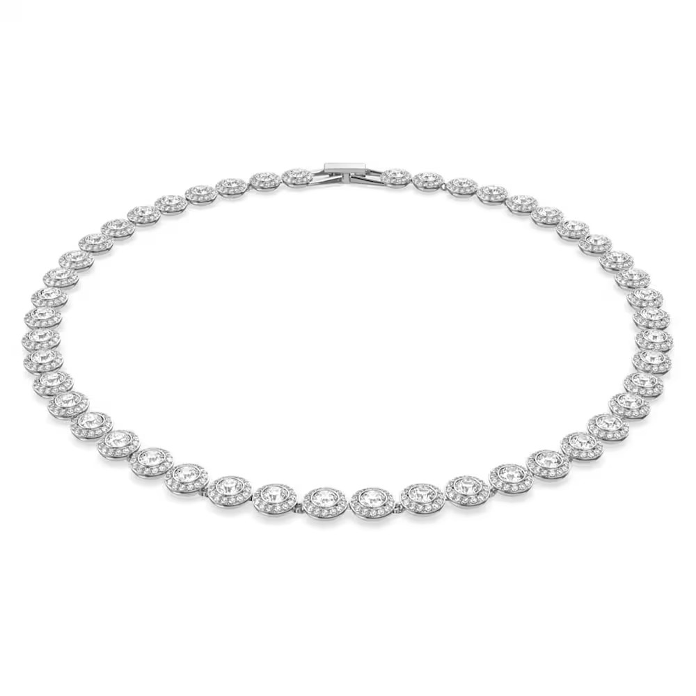 DEFECTIVE Swarovski 5117703 Elegant Una Angelic All-around Necklace White/Clear