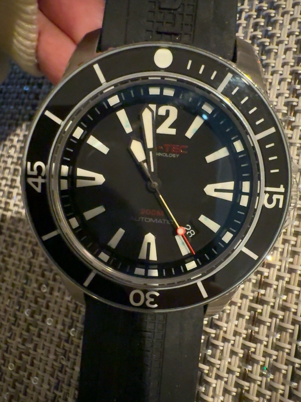 LÜM-TEC 300M-1XL Automatic Diver Watch 45mm Sapphire Bezel NH35 300M