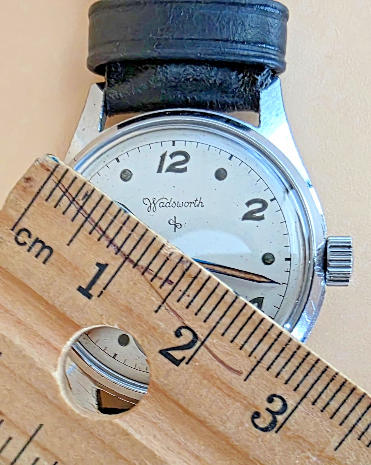 VTG Rare WADSWORTH 3072 Manual Wind Swiss Watch 31mm Serviced Men’s