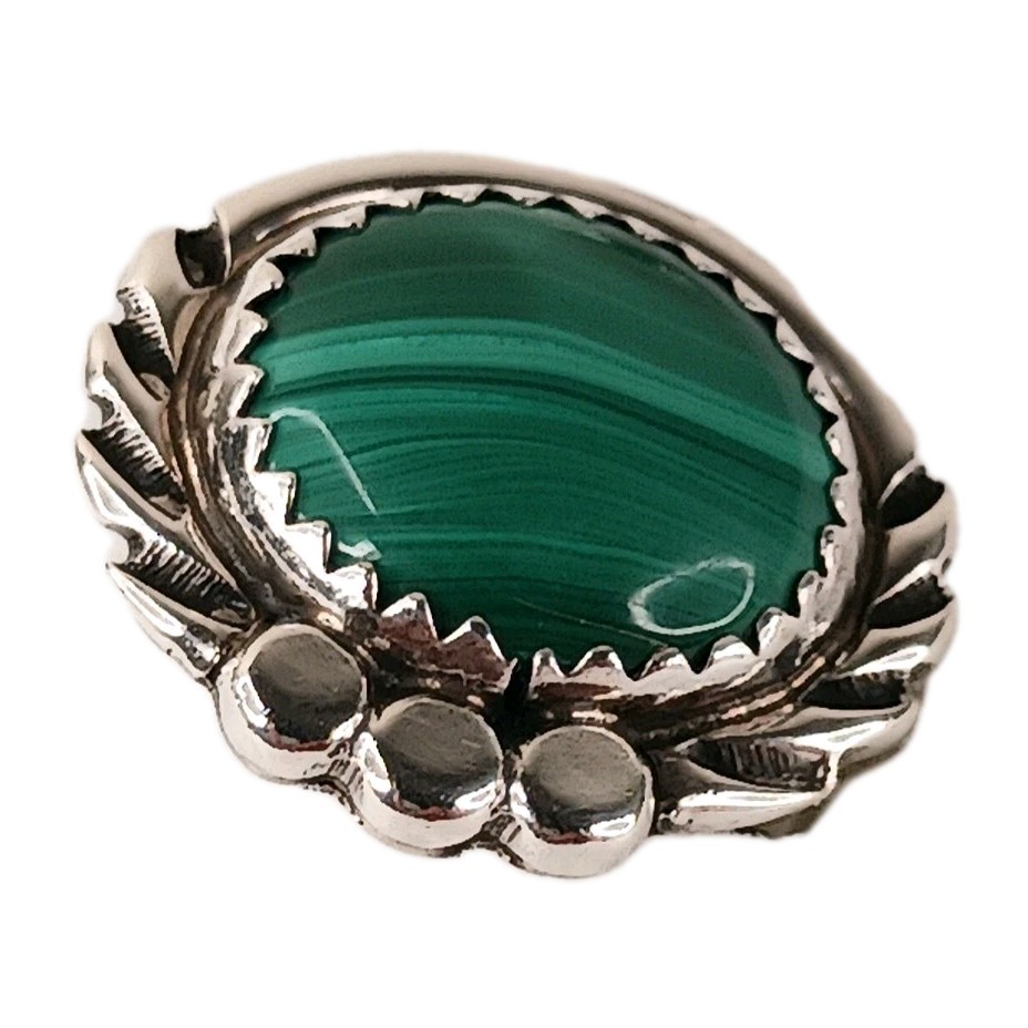 Earrings Clip Vintage Mexico 925 Sterling Malachite Scroll Work Classic Timeless